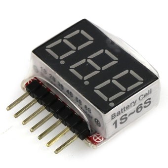 リポバッテリー チェッカー 1セル(3.7V)〜6セル(22.2V)用 【送料無料】