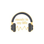 ピンズ ピン バッジ ブローチ バッヂ (ヘッドフォン ヘッドホン イヤホン music is life DJ 音楽 ロック ロックンロール ) 送料無料