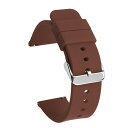 腕時計 ベルト (ラグ幅 21mm) ( ブラウン ) シリコン ラバー 腕時計 スラップ ベルト 時計 クイックリリースピン /スマートウォッチ/ダイバー / ステンレスバックル付 送料無料