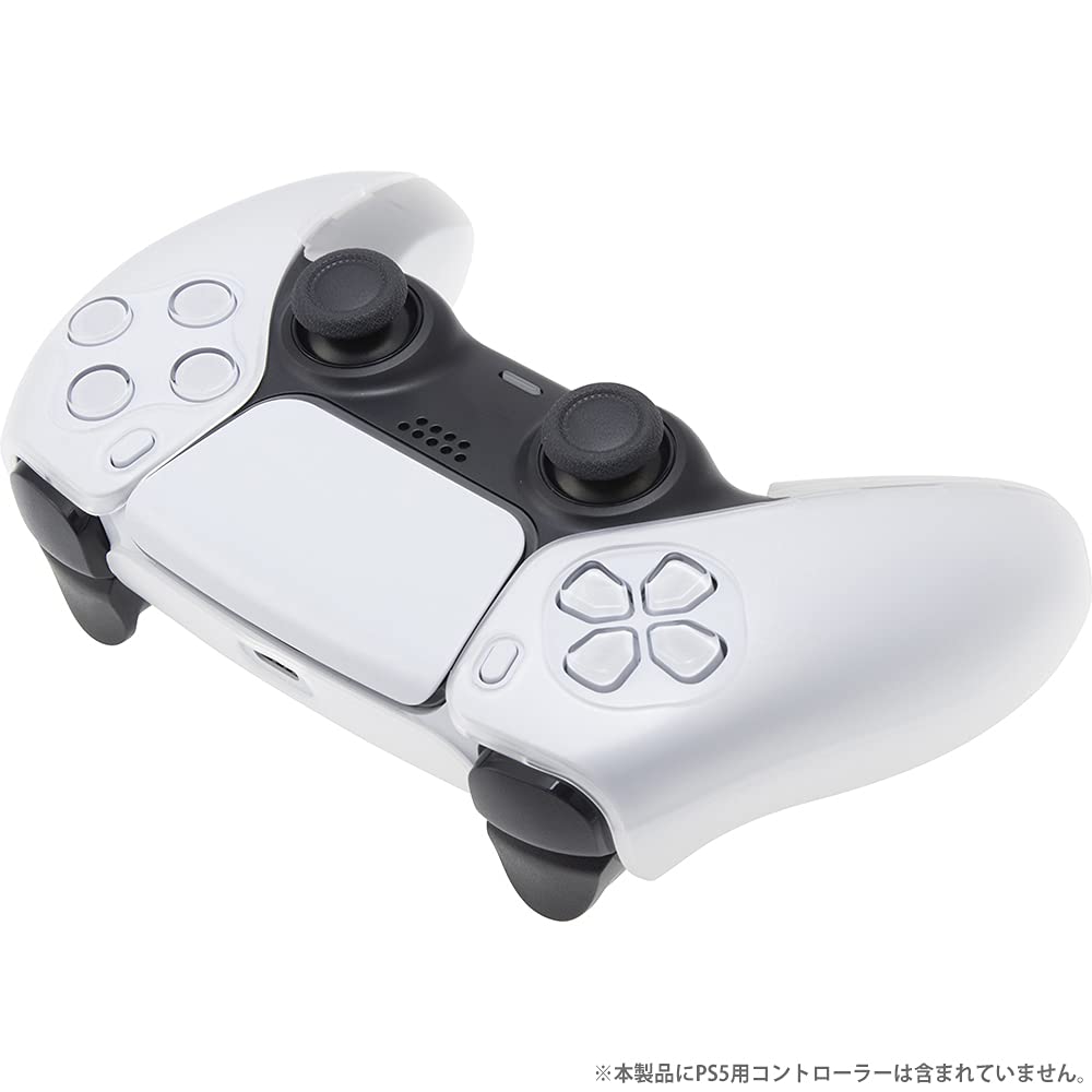 CYBER ・ コントローラープロテクトカバー Face Pro ( PS5 用) クリアホワイト - PS5 [video game]