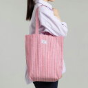 つむぐ エコバッグ【遠州綿紬 TB-62 桜桃-おうとう-】