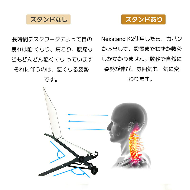 【スーパーセール 50%OFF】PCスタンド ノートパソコン スタンド パソコンスタンド Nexstand K2 パソコン台 ノートパソコンスタンド パソコン ノートPCスタンド PCスタンド 冷却 縦置き ノートPC 卓上 台 机 [3]