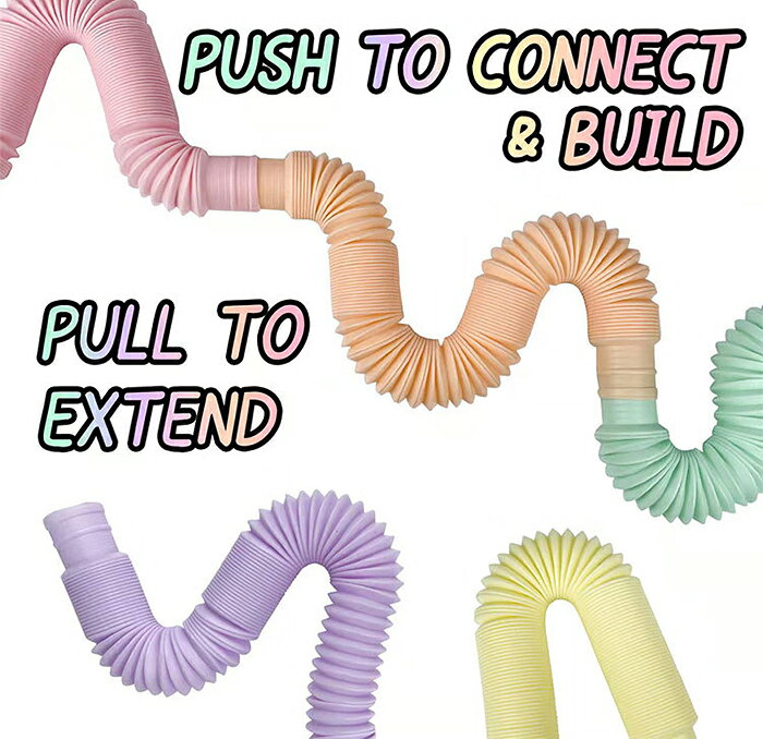 「30本セット」 ポップチューブ POP TUBE ブロック バブル スクイーズ おもちゃ 玩具 知育 知育おもちゃ 知育玩具 2歳 3歳 4歳 5歳 6歳 小学生 女の子 男の子 女 男 子供 幼児 numan-10001128 スパダリ楽天市場店 サンプル画像3