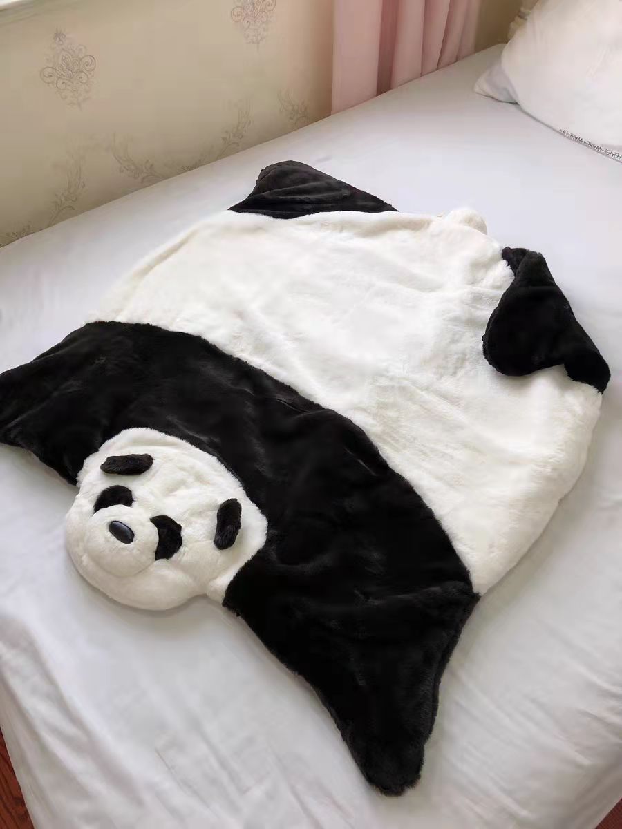 送料無料】かわいいパンダ 毛布 お昼寝ブランケット お昼寝もうふ あったか あったか寝具 あたたかい パンダ [2]