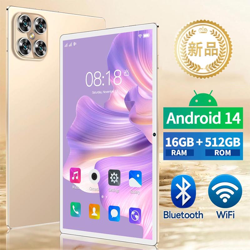 Android14.0 タブレット PC 本体 10.1インチ 15000mAhバッテリー GPS タブレットケース Bluetooth 通話対応 新品 安い ...