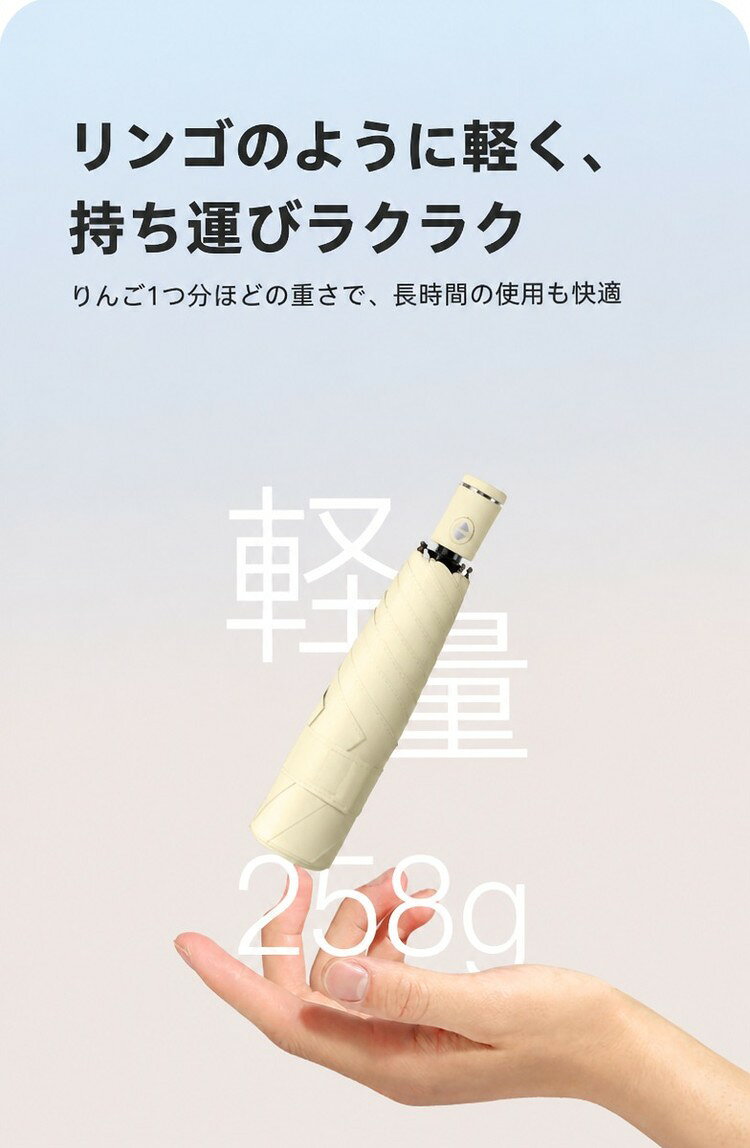 形状記憶 日傘 折りたたみ傘 晴雨兼用 ワンタッチ 自動開閉 軽量 258g レディース メンズ 男女 UVカット 99.9% 遮光 遮熱 撥水 6本骨 耐風 丈夫 折り畳み傘 折れにくい 簡単 たためる 無地 コンパクト 通勤 通学 旅行 梅雨対策 紫外線対策 日焼け対策 おしゃれ プレゼント numan-10019453 スパダリ楽天市場店 サンプル画像3