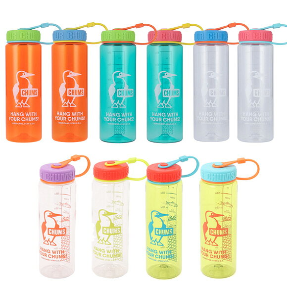 　CHUMS CHUMSらしいデザインを盛り込んだブービーボトル（容量600ml） 耐久性・耐熱性に優れ、割れにくいコポリエステル（飽和ポリエステル）製のボトル（容量600ml）。パッキンを使用しないでしっかりと密閉できる構造で衛生的。使用後のお手入れが楽ちんなのも魅力です。 600mlサイズは水筒としても使いやすく、アウトドアシーンでの食品の持ち運びや計量カップとしてなど、幅広い用途で活躍します。 〈商品仕様〉 ・容量・600ml ・質量：約125g ・BPAフリー ・耐熱温度：90℃ ・耐冷温度：-30℃ ・食洗器対応 ・前面：ブービ―バードロゴをプリント ・後面：便利な目盛り付き ・キャップ外周には「HANG WITH YOUR CHUMS!」のエンボスを配し、開閉時のすべり止めに活躍 ・キャップはストラップ付きのため、無くすことがなく安心 ・ストラップはCHUMS起源の“リテイナー”をモチーフにしたデザイン 〈アイテム詳細〉 Material：本体/コポリエステル樹脂　 キャップ・ストラップ/ポリプロピレン Made in CHINA 〈サイズ詳細〉 約H 21.6 X W 7 X D 7cm 〈ご注意ください！〉 ※画像の商品は光の照射や角度により、実物と色味が異なる場合がございます。 〈ご使用にあたるご注意〉 ※キャップを閉めた後、本体を逆さにして液体が漏れないか確認してください。 ※飲み物を入れて冷凍庫で凍らせないでください。膨張して割れる原因になります。 ※煮沸消毒はしないでください。変形や変色の恐れがあります。 〈商品の品質について〉 ※製造工程上、本体やプリント面にスレや小キズが生じている場合がございます。また、鋭利な物や硬い物が接触したり繰り返し使用する事でも発生します。製品の特性としてご理解ください。 ※表面に生産時に生じる筋跡がある場合がございますが、使用には問題ありません。