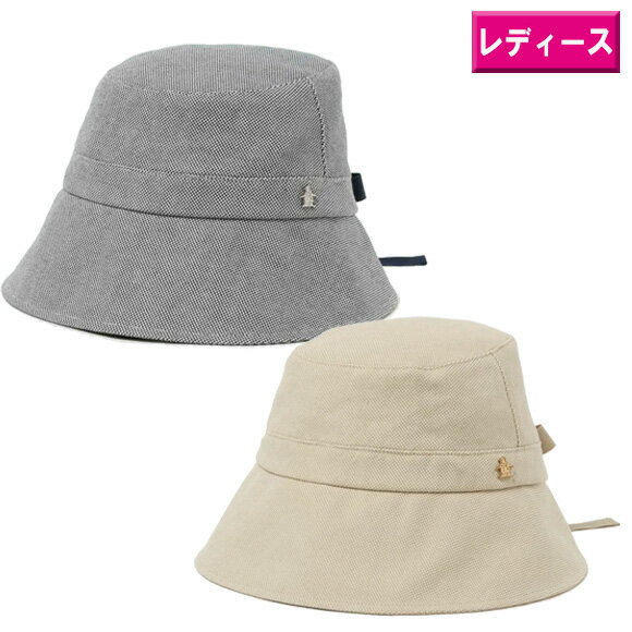 マンシング ウェア 2026リボン付きバケットハット　MG6SCP70L[Munsingwear Bag　ゴルフ　帽子　レディース　ウィメンズ ]