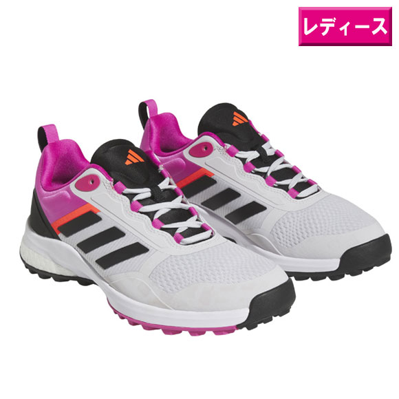 アディダス 2023ウィメンズ ゾイシア ゴルフシューズ HP2156ダッシュグレー/コアブラック/ルシッドフクシャ 【adidas GOLF 靴 レディース ...