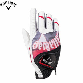 Callaway　2021キャロウェイ グラフィック グローブ （右手用） 21 JMホワイト/ブラック/レッド[Graphic　Glove ゴルフ 手袋]