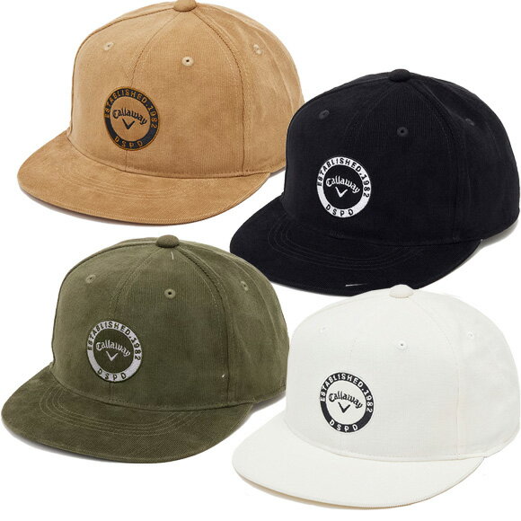 Callaway 2024メフラットキャップ (MENS)　C24291104[ゴルフ　メンズ　帽子　CAP　バイザー　24FW]