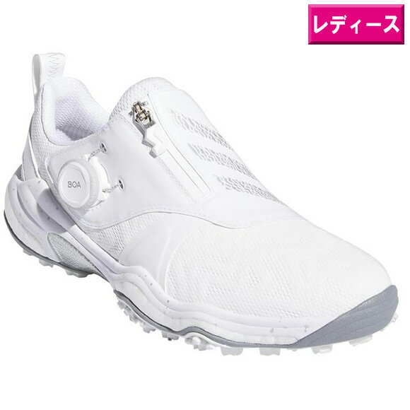 アディダス 2024ウィメンズ コードカオス 25 ボア ゴルフシューズ IE3447ホワイト/シルバーMET/グレーツー 【adidas GOLF 靴 レディ...