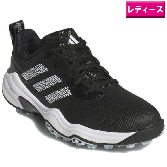 アディダス 2024ウィメンズ コードカオス 25 ゴルフシューズ IG8744コアブラック/ホワイト/ハロブラッシュ 【adidas GOLF 靴 レディー...