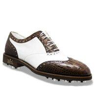 ラムダ2018VARENNAゴルフシューズWHITE/BROWN