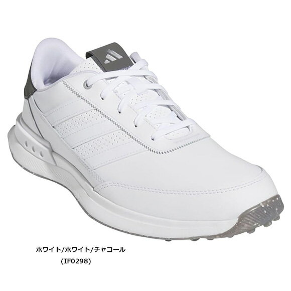 アディダス 2024S2G SL レザー 24　 ゴルフシューズ　IF0298ホワイト/ホワイト/チャコール 【adidas 　靴　MDK95】のサムネイル
