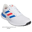アディダス 2024S2G SL レザー 24 ゴルフシューズ IF0300ホワイト/ブライトローヤル/ブライトレッド 【adidas 靴 MDK95】