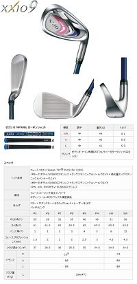 ダンロップ2015XXIO9レディース単品アイアン(#5、6、AW)ゼクシオMP900Lカーボンシャフト