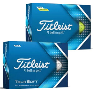 タイトリスト 2022 TOUR SOFT　ゴルフボール　ホワイト / イエロー 1ダース　日本仕様　[Titleist 22 ツアーソフト　GOLF Ball]【あす楽対応】