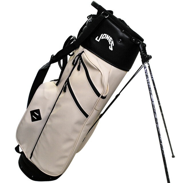 W[Y JONES Trouper Stand Bag Cream Black@LfBobO [Jones Golf Bags gD[p[@X^hobO@N[@ubN@St]