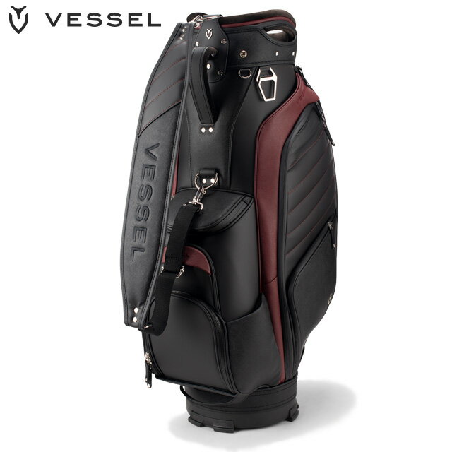 VESSEL 2024 APX Staff スタッフバッグ 9型 8730120 BURGUNDY ベゼル キャディバッグ 4.8Kg バーガンディ Golf ゴルフ