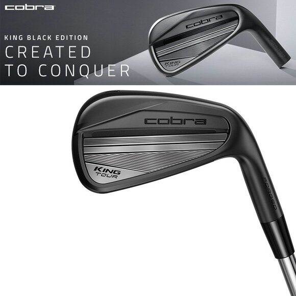 コブラ 2024 KING　Tour　Black　単品　アイアン　DBM finish　#3 #4 GW　　US仕様 KBS $-Taper　Black スチールシャフト [コブラ　キング　ツアー　フォージド　FORGED　DBM　ブラック　アイアン　ゴルフ]