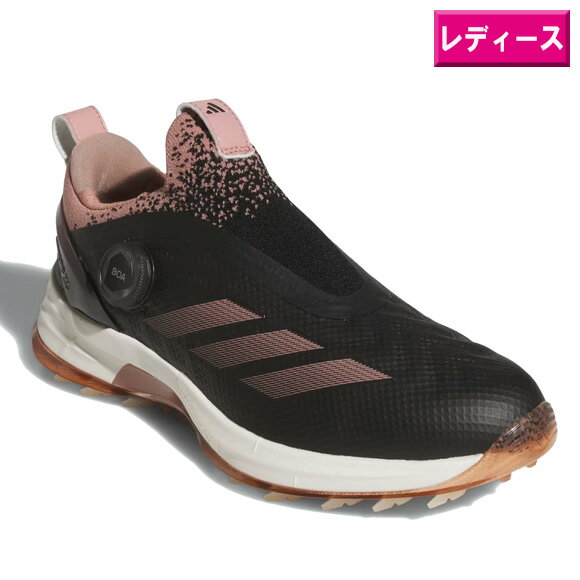 アディダス 2025ウィメンズ アディゼロ ゼッドジー 25 ボア ゴルフシューズ IH9892コアブラック/ウォームクレイ/オフホワイト 【adidas ad...