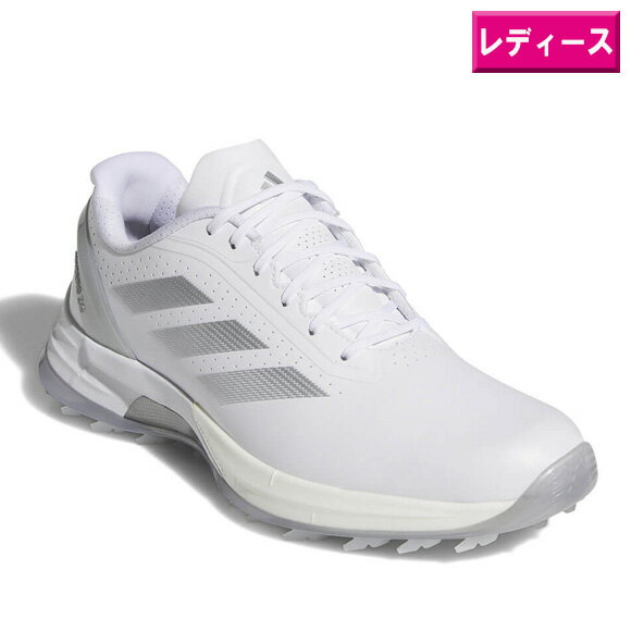アディダス 2025ウィメンズ アディゼロ ゼッドジー 25 ゴルフシューズ IH9888ホワイト/シルバーメタリック/グレーツー 【adidas adizer...