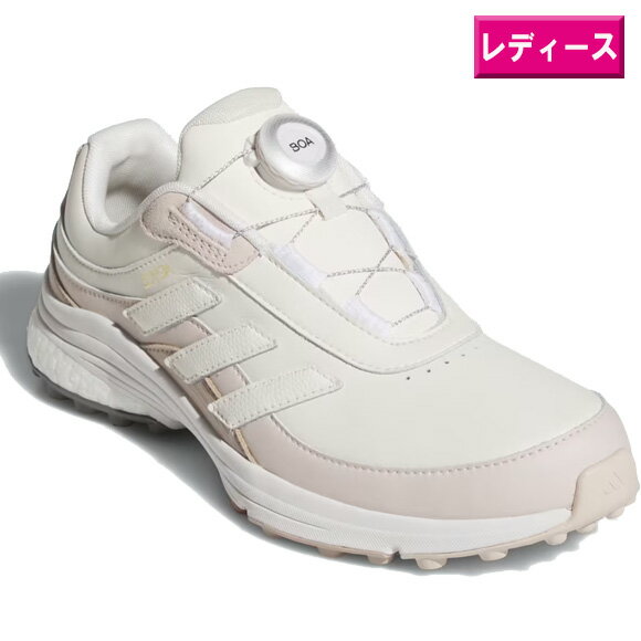 アディダス 2025ウィメンズ ゾイシア ボア ゴルフシューズ JI4010ホワイト/チョークホワイト/パテモーブ 【adidas GOLF 靴 レディース ゴ...