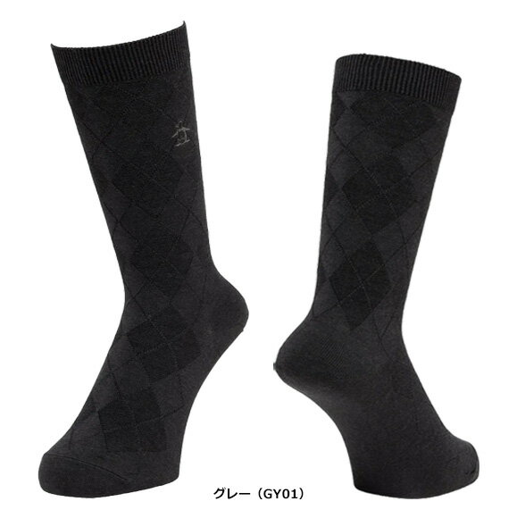 マンシング ウェア 2025クルー丈地柄ソックス（Made in Japan）　MG5FSO09M　[Munsingwear Bag　ゴルフ　靴下　25FW]