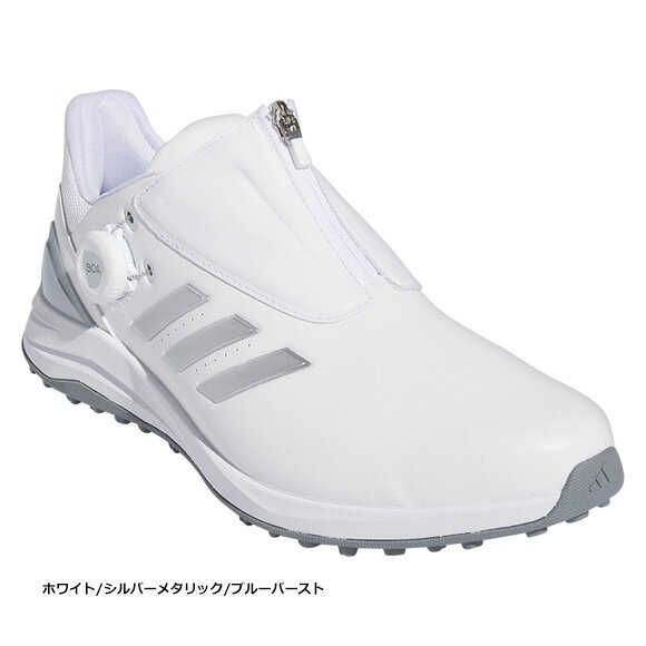 アディダス 2024ソーラーモーション ボア 24　 ゴルフシューズ　IF0284ホワイト/シルバーメタリック/ブルーバースト 【adidas 　靴　MDK90　ゴルフ　24SS】