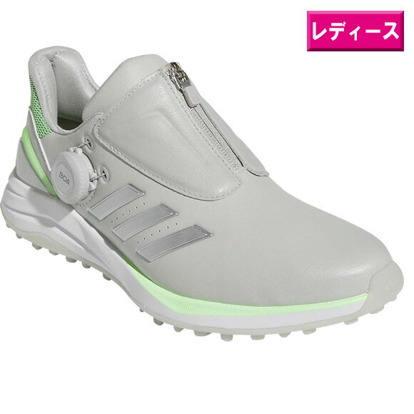 アディダス 2024ウィメンズ ソーラーモーション ボア 24 ゴルフシューズ IF0289グレーツー/シルバーメタリック/グリーンスパーク 【adidas M...