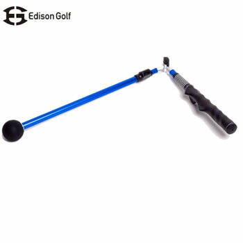 　Edison Golf バックスイングトレーナー &nbsp; 屋内外のどこでも場所にこだわらず自由にスイング練習ができます。一人でも正しいスイング練習が可能で、どんなスイング姿勢をとるべきか簡単に理解ができます。 正しいテイクバックやフォローを学びたい方にお勧めです！ 製品特徴 1. 自分の腕の長さにシャフトの長さ調節可能 2. グリップが基本状になっているので、初心者でも簡単に正しいグリップを把握 3. アドレス時 上半身の下げ防止 4. バックスイング時、左腕が曲がるのを防止 5. 標準スイング動作を確認しながらスイング姿勢矯正が可能 6. アルミシャフトで、より安定感のあるスイング練習が可能