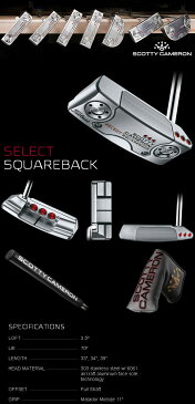 スコッティキャメロン 2018 セレクト　スクエアバック パター ［SCOTTY CAMERON SQUAREBACK SELECT ネオマレットタイプ　ゴルフ]