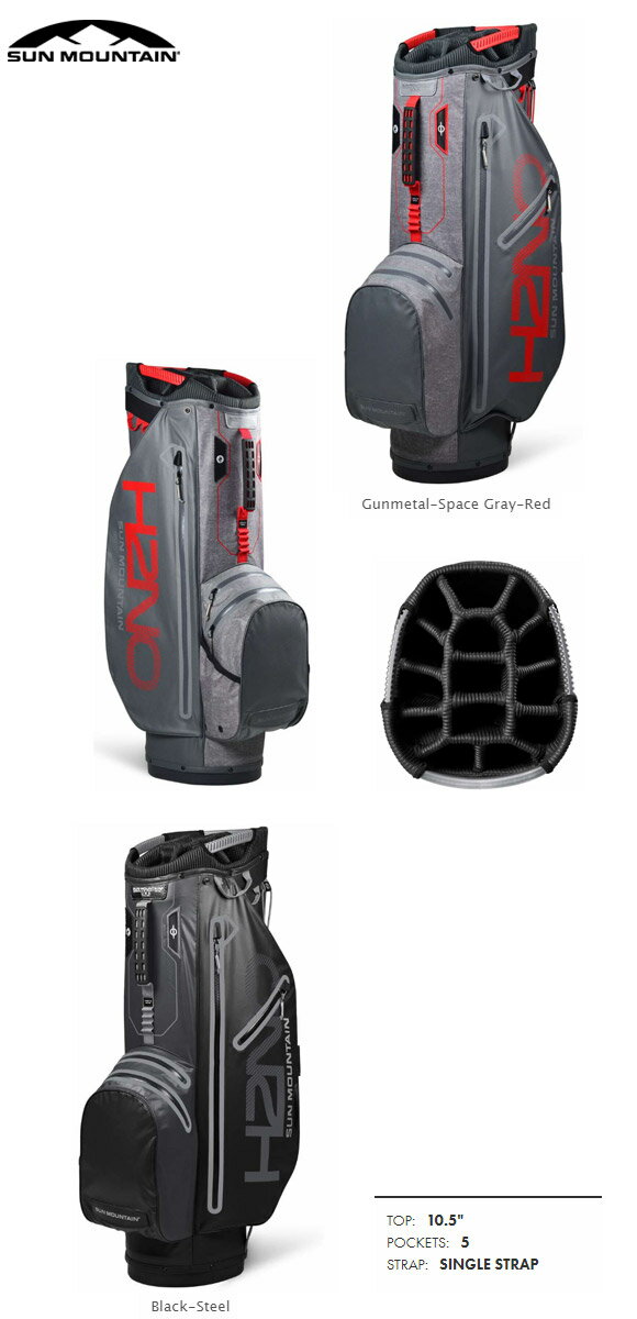サンマウンテン 2019 H2NO SUPERLITE CART BAG　10.5型 US仕様　[SUN MOUNTAIN　Caddie Bag カートバッグ 防水　軽量　14分割　キャディバッグ　ゴルフ]