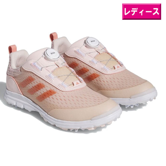 アディダス 2023ウィメンズ ソーラースター ボア ゴルフシューズ IE6714ワンダークォーツ/ワンダークレイ/ホワイト 【adidas GOLF 靴 レデ...