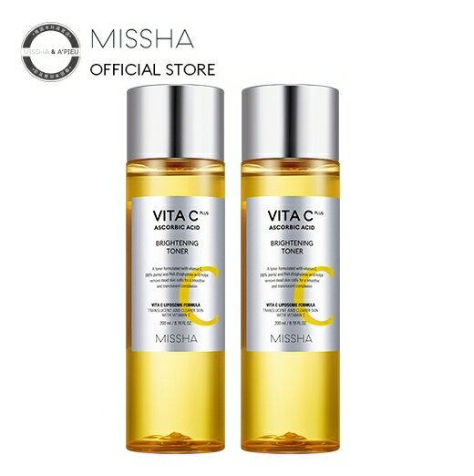 ミシャ コスメ [MISSHA韓国公式] ビタシープラス クスミ顔色トナー2個セット (200ml *2) / ミシャ / 正規品 / 韓国コスメ【送料無料】ビタミンc誘導体