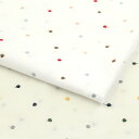 ドット刺繍 キャンブリック刺繍生地 ( ハンドメイド スカート チュニック ブラウス 雑貨 インテリア マスク 布地 ) 50cm単位