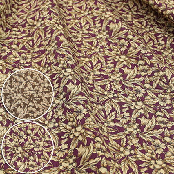 実と花と ブロード生地 ( 花柄 フラワー 果実 ブラウス チュニック ハンドメイド ハンドメイド大人服 ..