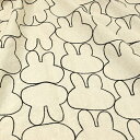 ≪無料レシピ有≫ウサギ刺繍 シーチング生地 ( うさぎ ウサギ柄 うさぎ柄 rabbit 刺しゅう ししゅう 入学 入園 布地 ) 50cm単位
