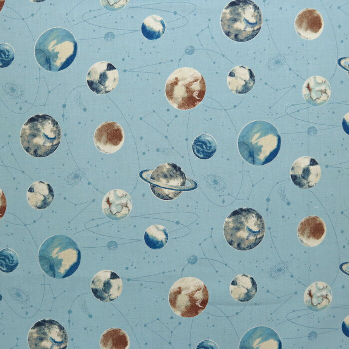樂天商城 - ≪無料レシピ有≫宇宙柄 WaterBlur シーチング生地 メルマガ商品 宇宙 入園 入学 学校 人気 巾着 バッグ ランチョンマット ハンドメイド 裁縫 雑貨 布地 布地 50cm単位