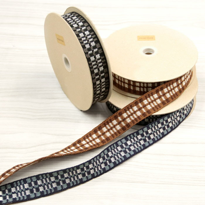 10m巻ジャガードテープ ricco-ricco メルマガ商品 ジャガードテープ 持ち手 資材 テープ パイピング ハ..