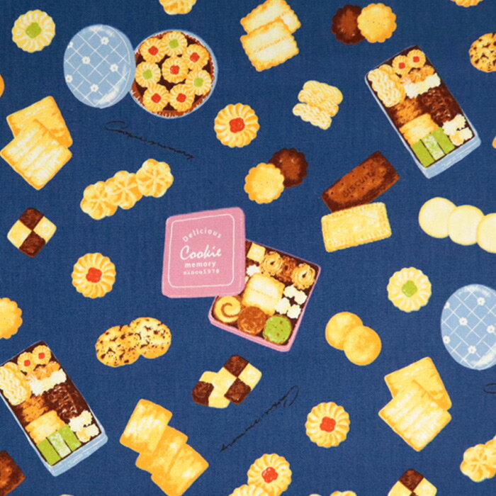 樂天商城 - ≪無料レシピ有≫Cookie オックス生地 スイーツ Sweets 人気 クッキー缶 エプロン バッグ ハンドメイド 裁縫 手芸 布地 布地 50cm単位