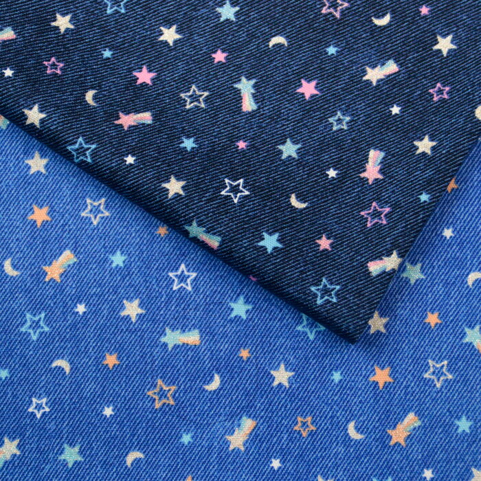 樂天商城 - ≪無料レシピ有≫STAR MY Pocket memories オックス生地 星柄 ラメ レトロ POP 入園 入学 ハンドメイド 手作り 裁縫 布地 布地 50cm単位