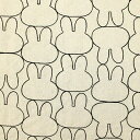 ≪無料レシピ有≫ウサギ刺繍 シーチング生地 ( うさぎ ウサギ柄 うさぎ柄 rabbit 刺しゅう ししゅう 入学 入園 布地 ) 50cm単位