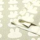 ≪無料レシピ有≫うさぎシルエット メルマガ商品 オックス生地 ( rabbit うさぎ柄 うさぎ 可愛い 入園 入学 エプロン バッグ 布地 ) 50cm単位(3)