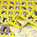 ≪無料レシピ有≫CAT&DOT IN THE POP WORLD シーチング生地 猫柄 POP ドット モダン ブラウス シャツ 人気 小物 雑貨 猫好き ハン...
