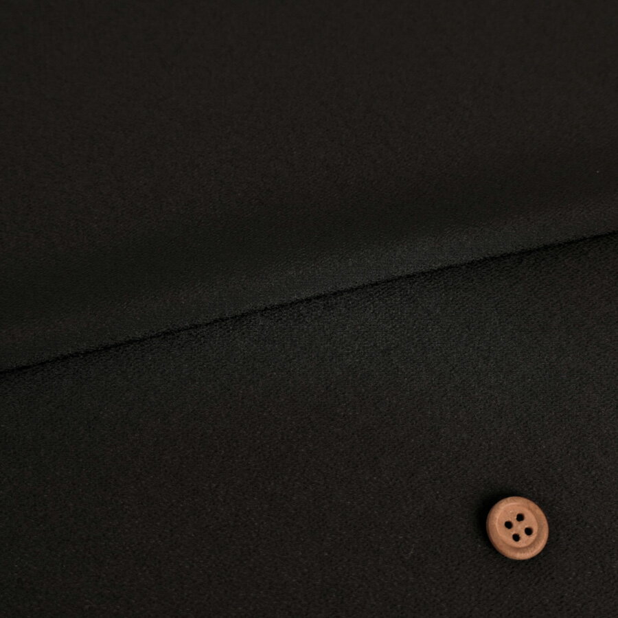 乐天商城 - 無地ポリエステルちりめん(黒) 10cm単位 切り売り