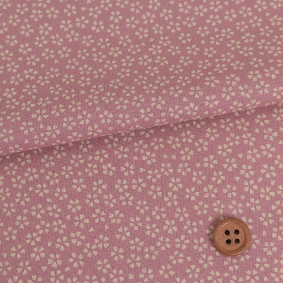 Rakuten - 和柄コットン生地 小桜(ピンク) 10cm単位 切り売り