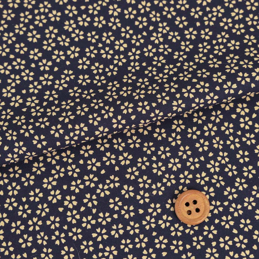 Rakuten - 和柄コットン生地 小桜(濃紺) 10cm単位 切り売り