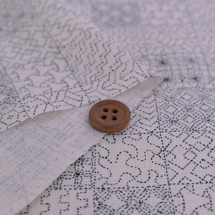 乐天商城 - 和柄コットン生地 刺し子の市松模様(きなり) 10cm単位 切り売り